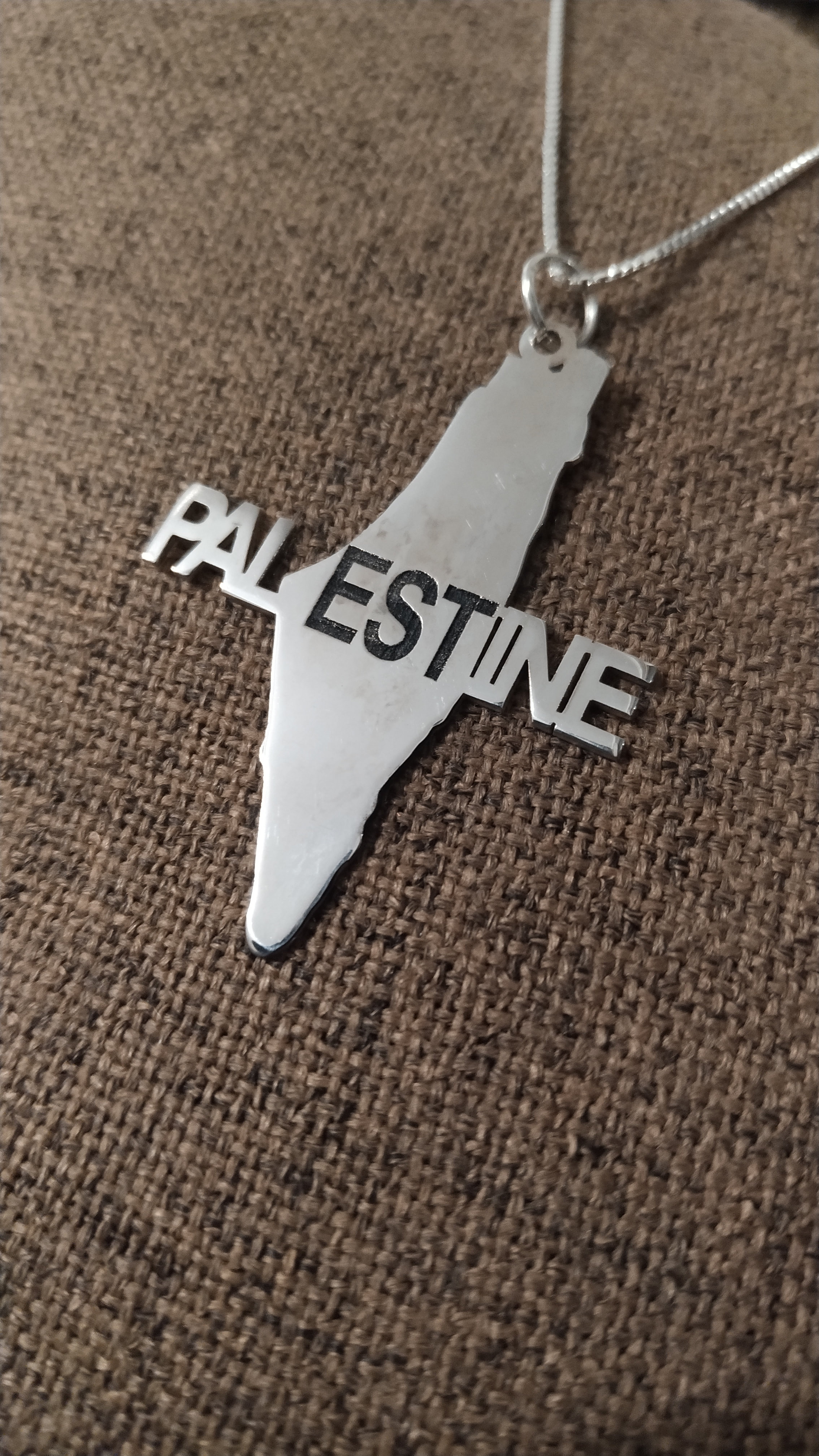 Palestine Map Necklace